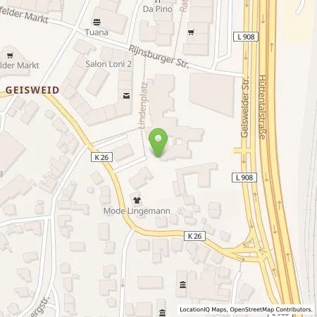 Standortübersicht der Tankstelle Stadt Siegen in 57078 Siegen