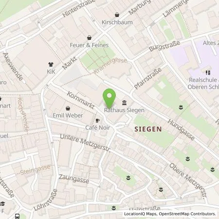 Standortübersicht der Tankstelle Stadt Siegen in 57072 Siegen