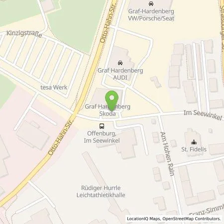 Standortübersicht der Tankstelle Graf Hardenberg GmbH & Co. KG in 77652 Offenburg