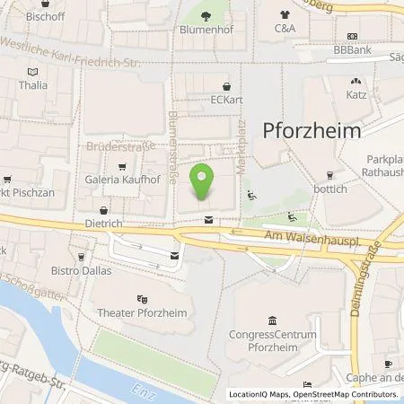 Standortübersicht der Tankstelle PARK SERVICE HÜFNER GmbH + Co. KG in 75175 Pforzheim