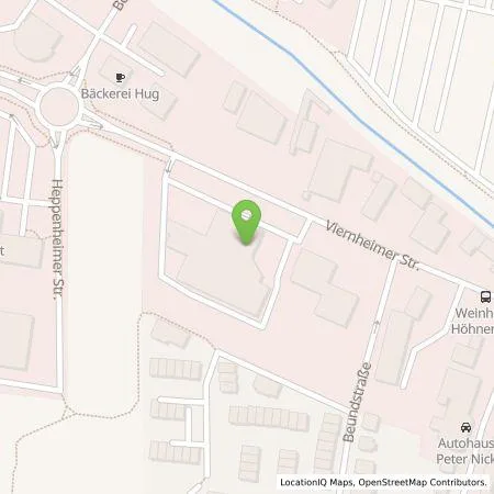 Standortübersicht der Tankstelle Volkswagen Rhein Neckar GmbH in 69469 Weinheim