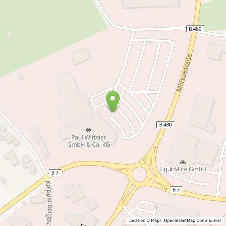 Standortübersicht der Tankstelle Paul Witteler GmbH & Co. KG in 59929 Brilon