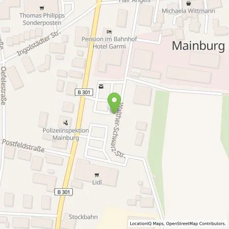 Standortübersicht der Tankstelle Energie Südbayern GmbH in 84048 Mainburg