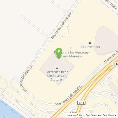 Standortübersicht der Tankstelle Mercedes- Benz AG - Niederlassung Stuttgart in 70372 Stuttgart