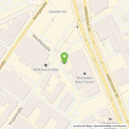 Standortübersicht der Tankstelle Mercedes- Benz AG - Niederlassung Stuttgart in 70469 Stuttgart