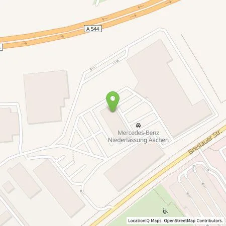 Standortübersicht der Tankstelle Mercedes- Benz AG - Niederlassung Aachen in 52068 Aachen