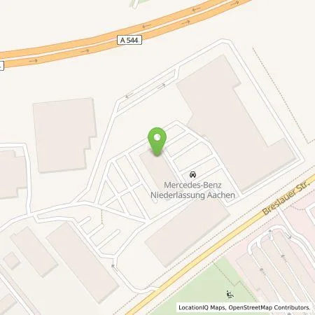 Standortübersicht der Tankstelle Mercedes- Benz AG - Niederlassung Aachen in 52076 Aachen