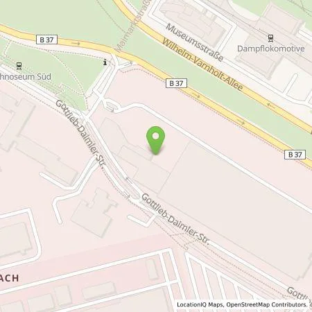 Standortübersicht der Tankstelle Mercedes-Benz AG - Niederlassung Mannheim-Heidelberg-Landau in 68165 Mannheim