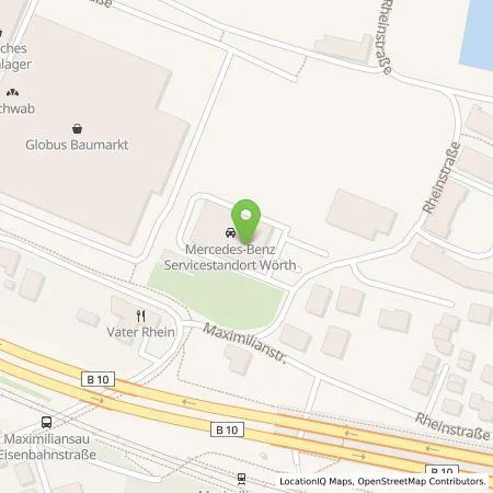 Standortübersicht der Tankstelle Mercedes-Benz AG - Niederlassung Mannheim-Heidelberg-Landau in 76744 Wörth