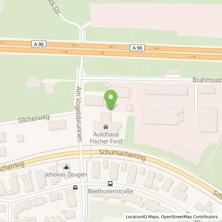 Standortübersicht der Tankstelle Autohaus Fischer Znl. der CSA-Autovertieb GmbH in 87700 Memmingen