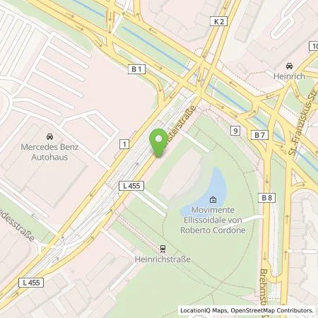 Standortübersicht der Tankstelle Mercedes- Benz AG - Niederlassung Rhein-Ruhr in 40470 Düsseldorf