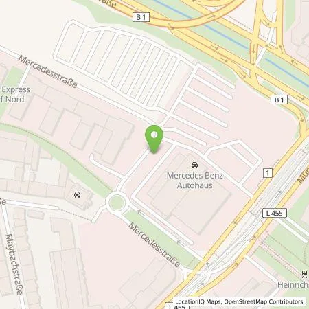 Standortübersicht der Tankstelle Mercedes- Benz AG - Niederlassung Rhein-Ruhr in 40470 Düsseldorf