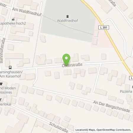 Standortübersicht der Tankstelle Stadtwerke Barsinghausen GmbH in 30890 Barsinghausen