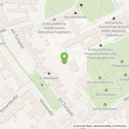 Standortübersicht der Tankstelle Erzb. Priesterseminar und Collegium Leoninum zu Paderborn in 33098 Paderborn