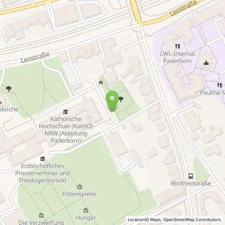 Standortübersicht der Tankstelle Erzb. Priesterseminar und Collegium Leoninum zu Paderborn in 33098 Paderborn