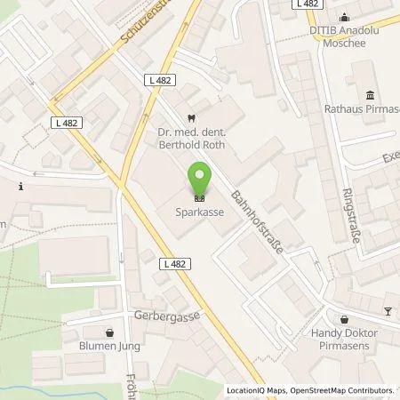 Standortübersicht der Tankstelle Sparkasse Südwestpfalz, Anstalt des öffentlichen Rechts in 66953 Pirmasens