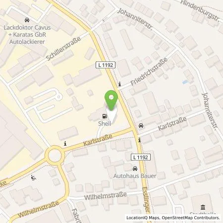 Standortübersicht der Tankstelle Autohaus Kuhn GmbH in 73207 Plochingen