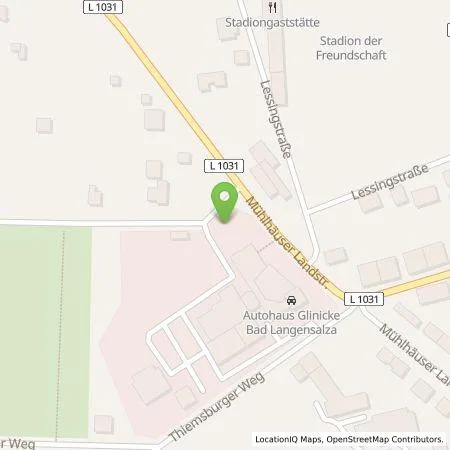 Standortübersicht der Tankstelle Glinicke Energie+Service GmbH in 99947 Bad Langensalza