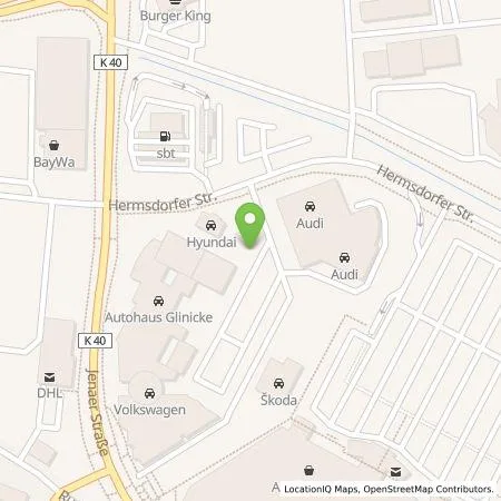 Standortübersicht der Tankstelle Glinicke Energie+Service GmbH in 99099 Erfurt