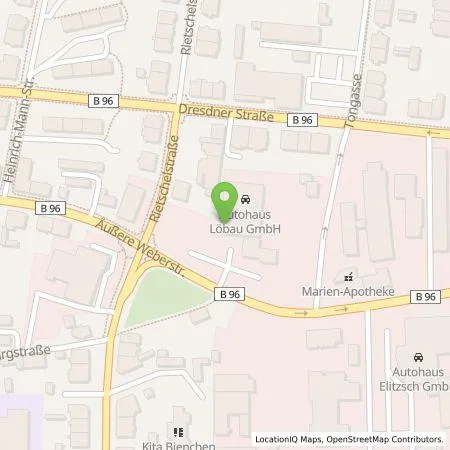 Standortübersicht der Tankstelle Autohaus Löbau GmbH Filiale Zittau in 02763 Zittau