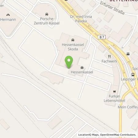 Standortübersicht der Tankstelle Glinicke Energie+Service GmbH in 34123 Kassel