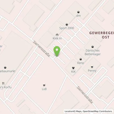 Standortübersicht der Tankstelle Stadtwerke Husum GmbH in 25813 Husum