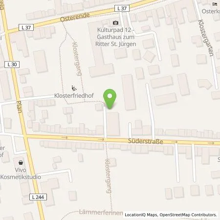 Standortübersicht der Tankstelle Stadtwerke Husum GmbH in 25813 Husum