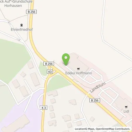 Standortübersicht der Tankstelle Hoffmanns Frischemarkt in 56593 Horhausen (Westerwald)