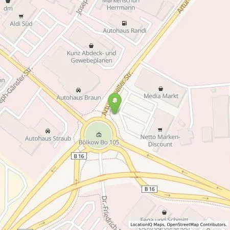 Standortübersicht der Tankstelle EnBW mobility+ AG und Co.KG in 86609 Donauwörth