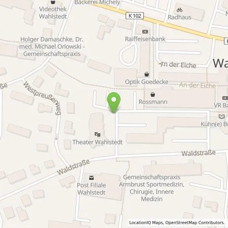 Standortübersicht der Tankstelle E.ON Drive GmbH in 23812 Wahlstedt