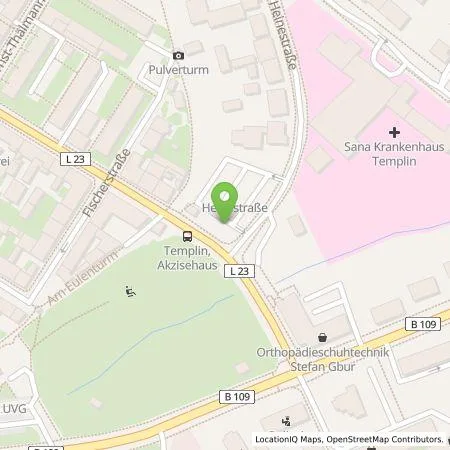 Standortübersicht der Tankstelle E.ON Drive GmbH in 17268 Templin