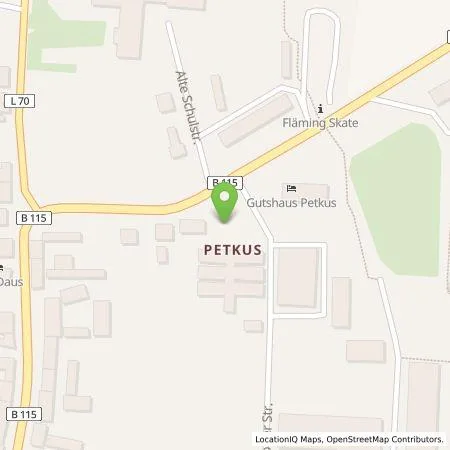 Standortübersicht der Tankstelle E.ON Drive GmbH in 14913 Petkus