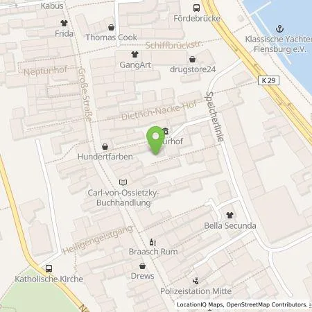 Standortübersicht der Tankstelle E.ON Drive GmbH in 24937 Flensburg