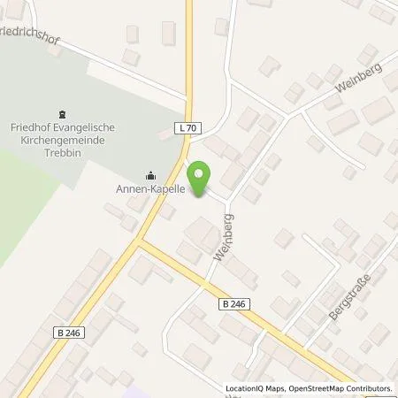 Standortübersicht der Tankstelle E.ON Drive GmbH in 14959 Trebbin