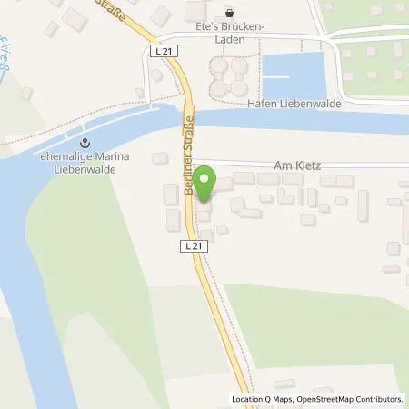 Standortübersicht der Tankstelle E.ON Drive GmbH in 16559 Liebenwalde