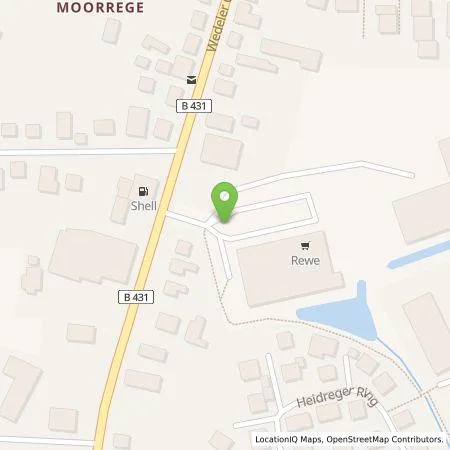 Standortübersicht der Tankstelle E.ON Drive GmbH in 25436 Moorrege