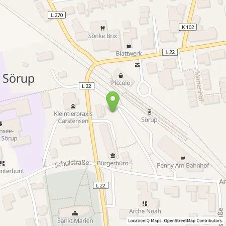 Standortübersicht der Tankstelle E.ON Drive GmbH in 24966 Sörup