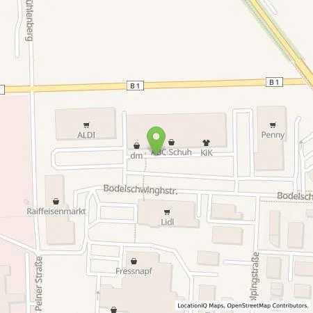 Standortübersicht der Tankstelle E.ON Drive GmbH in 38159 Vechelde