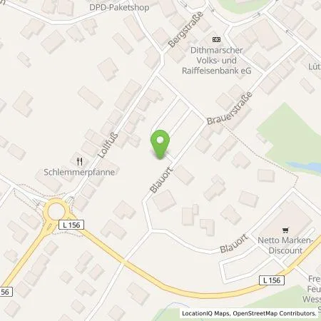 Standortübersicht der Tankstelle E.ON Drive GmbH in 25764 Wesselburen