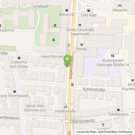 Standortübersicht der Tankstelle SWM Versorgungs GmbH in 81371 München