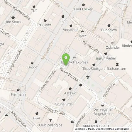 Standortübersicht der Tankstelle E.ON Drive GmbH in 70173 Stuttgart