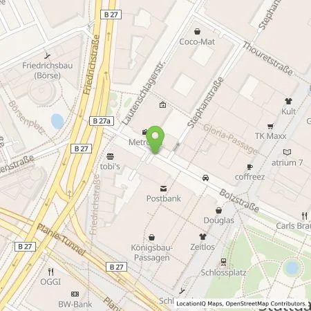 Standortübersicht der Tankstelle E.ON Drive GmbH in 70173 Stuttgart