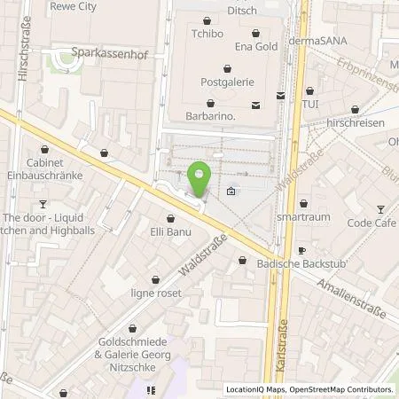 Standortübersicht der Tankstelle E.ON Drive GmbH in 76133 Karlsruhe