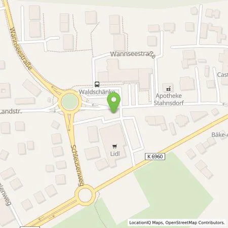 Standortübersicht der Tankstelle E.ON Drive GmbH in 14532 Stahnsdorf