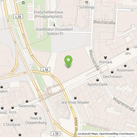 Standortübersicht der Tankstelle E.ON Drive GmbH in 40212 Düsseldorf