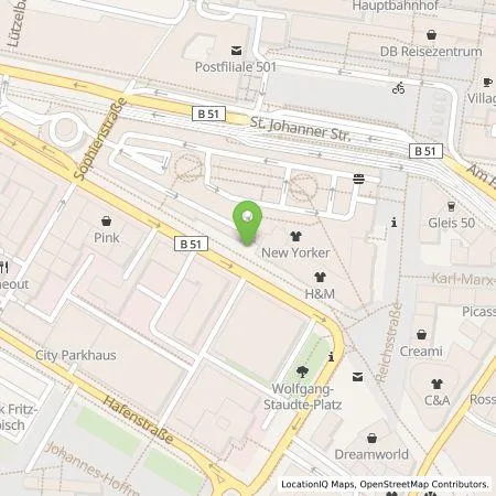 Standortübersicht der Tankstelle E.ON Drive GmbH in 66111 Saarbrücken