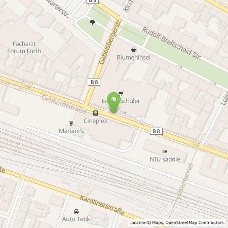 Standortübersicht der Tankstelle E.ON Drive GmbH in 90762 Fürth