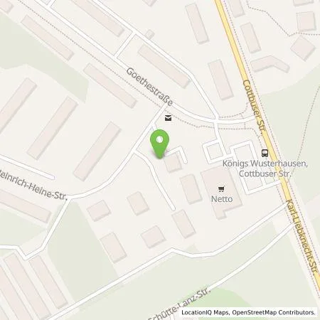 Standortübersicht der Tankstelle E.ON Drive GmbH in 15711 Königs Wusterhausen