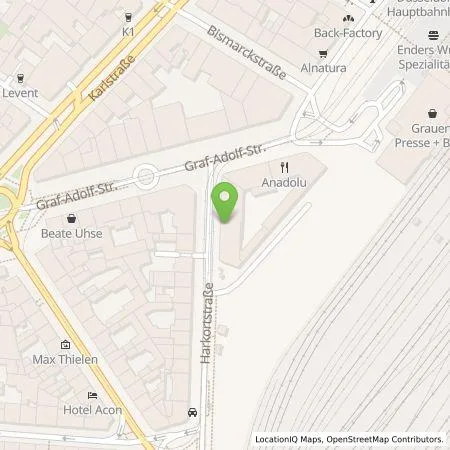 Standortübersicht der Tankstelle E.ON Drive GmbH in 40210 Düsseldorf