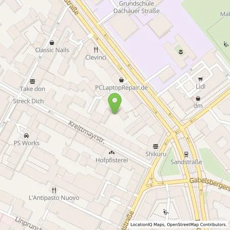 Standortübersicht der Tankstelle E.ON Drive GmbH in 80788 München